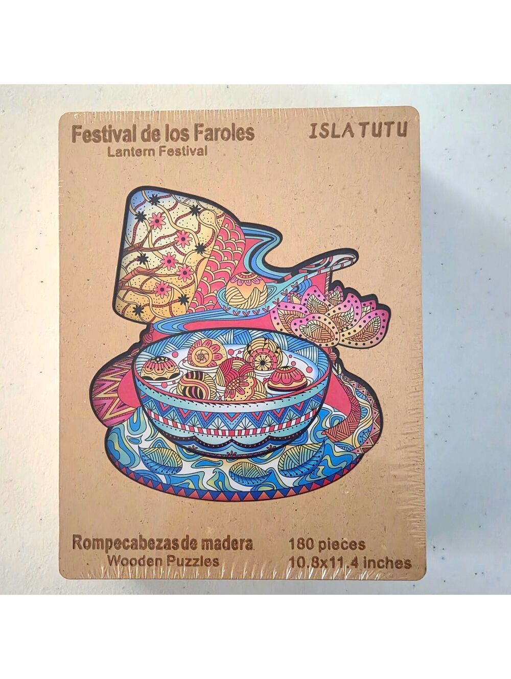 Isla Tutu Festival de los Faroles Wooden Puzzle 180 Pieces 10.8x11.4 Inches